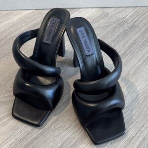 Steve Madden Black Strappy Heels